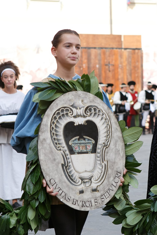 Stemma e trofeo balestrieri Sansepolcro